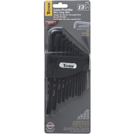 Stein World Titan 13-Piece Sae Low Profile Hex Key Set 12737
